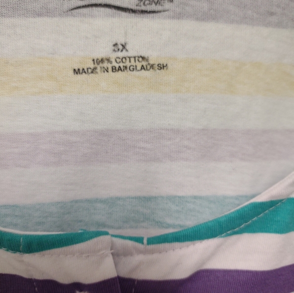 Freedom Fit Striped Plus Size Blouse Size 3X - Picture 4 of 7